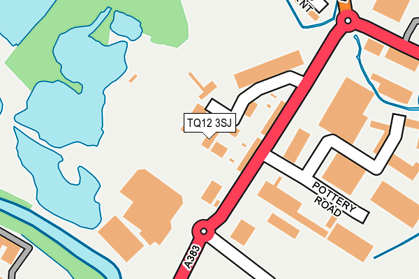 TQ12 3SJ map - OS OpenMap – Local (Ordnance Survey)
