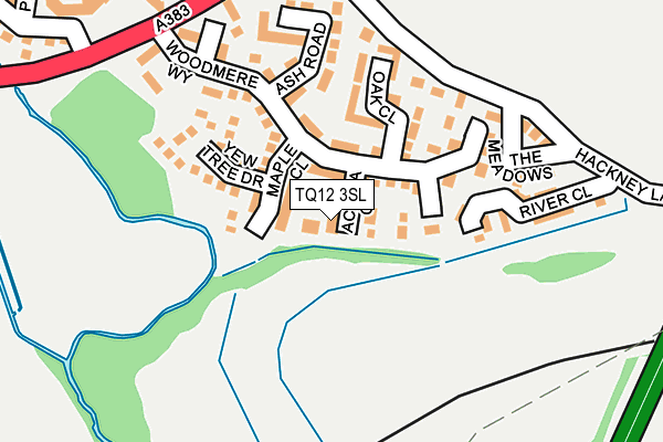 TQ12 3SL map - OS OpenMap – Local (Ordnance Survey)