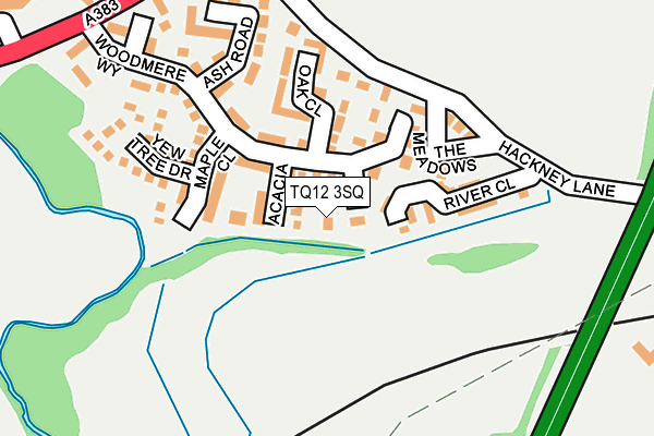 TQ12 3SQ map - OS OpenMap – Local (Ordnance Survey)