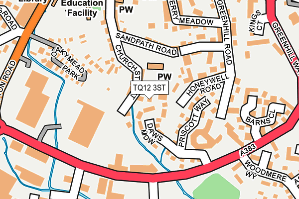 TQ12 3ST map - OS OpenMap – Local (Ordnance Survey)