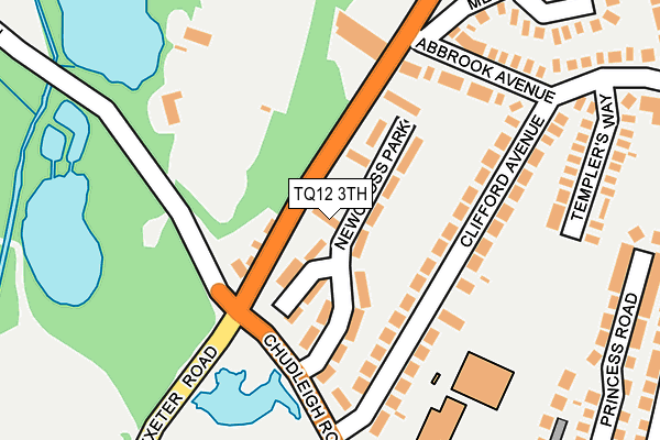 TQ12 3TH map - OS OpenMap – Local (Ordnance Survey)