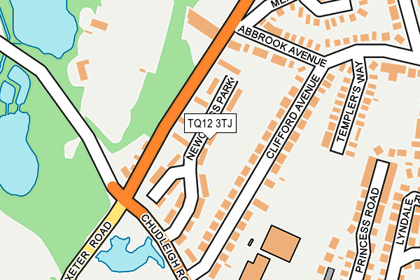 TQ12 3TJ map - OS OpenMap – Local (Ordnance Survey)