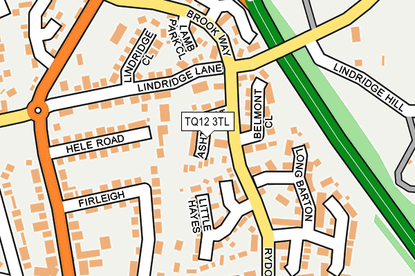 TQ12 3TL map - OS OpenMap – Local (Ordnance Survey)