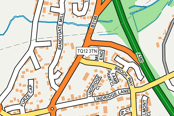 TQ12 3TN map - OS OpenMap – Local (Ordnance Survey)