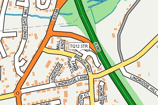 TQ12 3TR map - OS OpenMap – Local (Ordnance Survey)