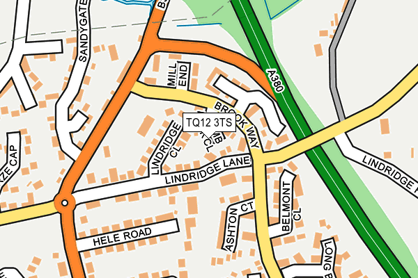 TQ12 3TS map - OS OpenMap – Local (Ordnance Survey)