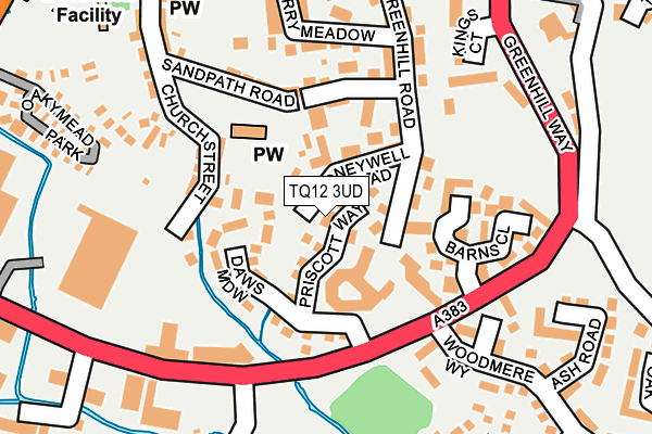 TQ12 3UD map - OS OpenMap – Local (Ordnance Survey)