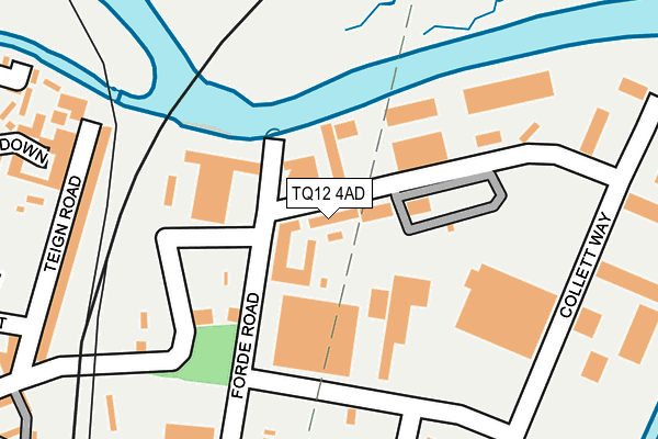 TQ12 4AD map - OS OpenMap – Local (Ordnance Survey)