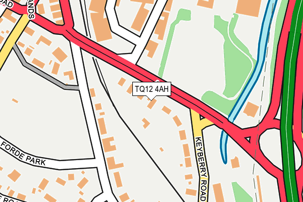 TQ12 4AH map - OS OpenMap – Local (Ordnance Survey)