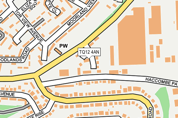 TQ12 4AN map - OS OpenMap – Local (Ordnance Survey)