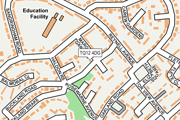 TQ12 4DG map - OS OpenMap – Local (Ordnance Survey)