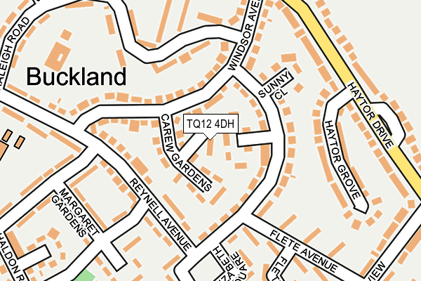 TQ12 4DH map - OS OpenMap – Local (Ordnance Survey)