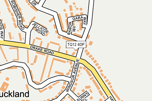 TQ12 4DP map - OS OpenMap – Local (Ordnance Survey)