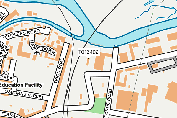 TQ12 4DZ map - OS OpenMap – Local (Ordnance Survey)