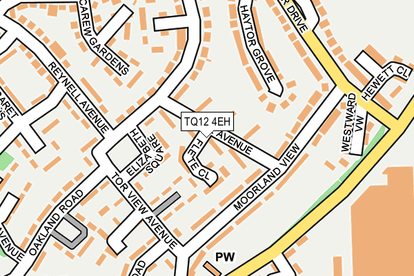 TQ12 4EH map - OS OpenMap – Local (Ordnance Survey)