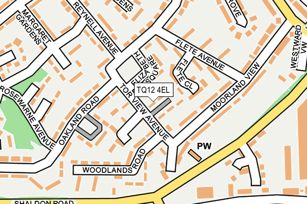 TQ12 4EL map - OS OpenMap – Local (Ordnance Survey)