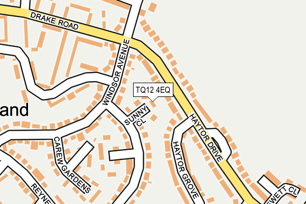 TQ12 4EQ map - OS OpenMap – Local (Ordnance Survey)