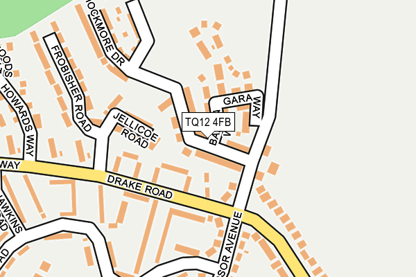 TQ12 4FB map - OS OpenMap – Local (Ordnance Survey)