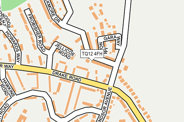 TQ12 4FH map - OS OpenMap – Local (Ordnance Survey)