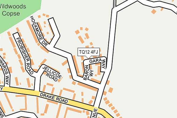 TQ12 4FJ map - OS OpenMap – Local (Ordnance Survey)