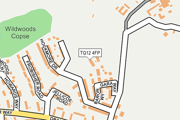 TQ12 4FP map - OS OpenMap – Local (Ordnance Survey)