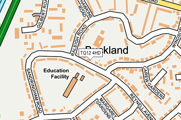 TQ12 4HD map - OS OpenMap – Local (Ordnance Survey)