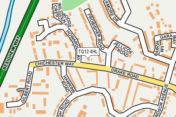 TQ12 4HL map - OS OpenMap – Local (Ordnance Survey)