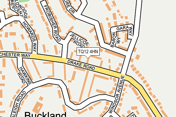 TQ12 4HN map - OS OpenMap – Local (Ordnance Survey)
