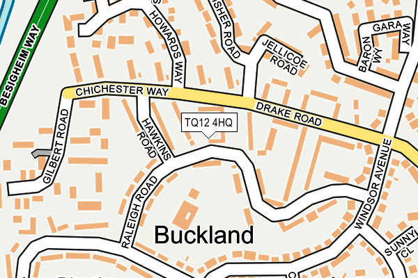 TQ12 4HQ map - OS OpenMap – Local (Ordnance Survey)