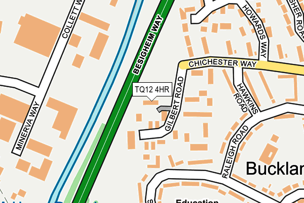 TQ12 4HR map - OS OpenMap – Local (Ordnance Survey)