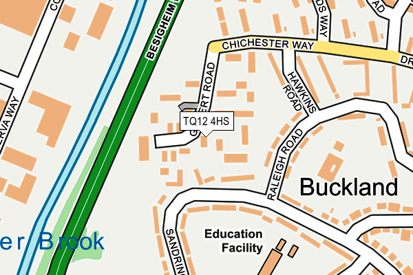 TQ12 4HS map - OS OpenMap – Local (Ordnance Survey)