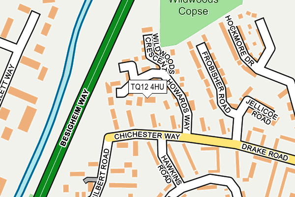 TQ12 4HU map - OS OpenMap – Local (Ordnance Survey)