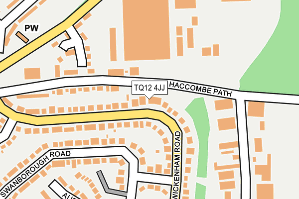 TQ12 4JJ map - OS OpenMap – Local (Ordnance Survey)