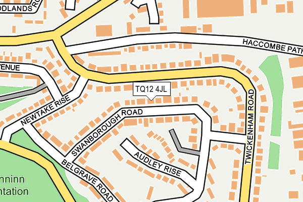 TQ12 4JL map - OS OpenMap – Local (Ordnance Survey)