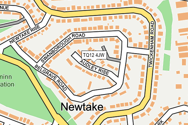 TQ12 4JW map - OS OpenMap – Local (Ordnance Survey)