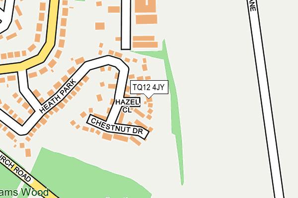 TQ12 4JY map - OS OpenMap – Local (Ordnance Survey)