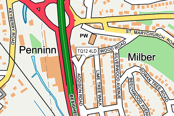 TQ12 4LD map - OS OpenMap – Local (Ordnance Survey)