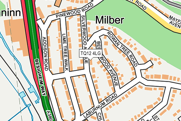 TQ12 4LG map - OS OpenMap – Local (Ordnance Survey)