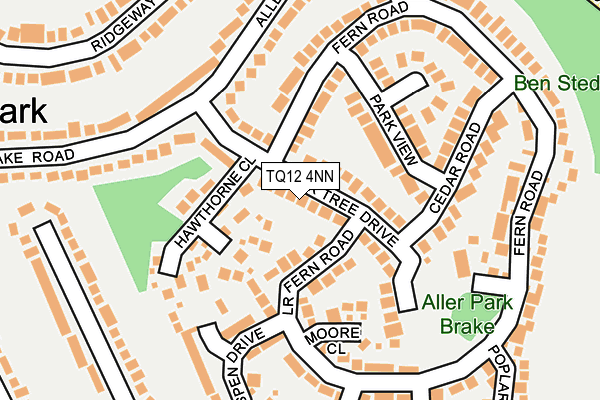 TQ12 4NN map - OS OpenMap – Local (Ordnance Survey)