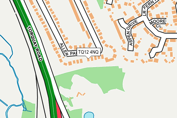 TQ12 4NQ map - OS OpenMap – Local (Ordnance Survey)