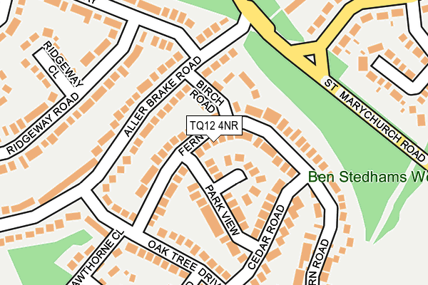 TQ12 4NR map - OS OpenMap – Local (Ordnance Survey)