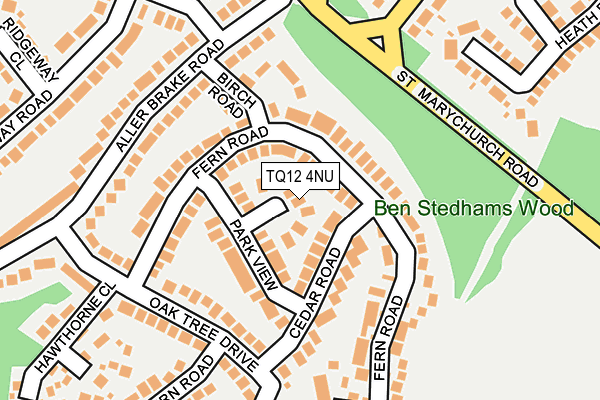 TQ12 4NU map - OS OpenMap – Local (Ordnance Survey)