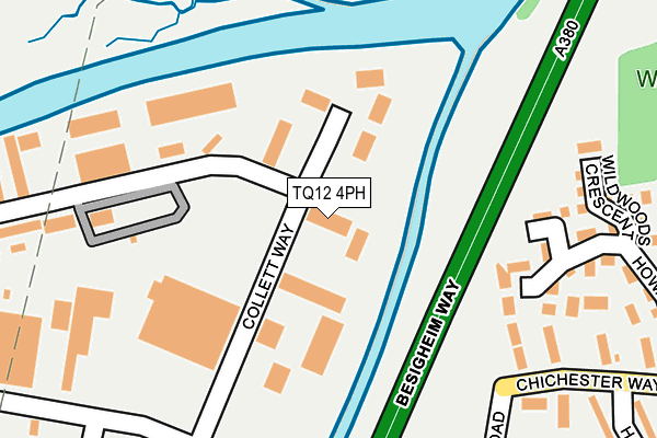 TQ12 4PH map - OS OpenMap – Local (Ordnance Survey)