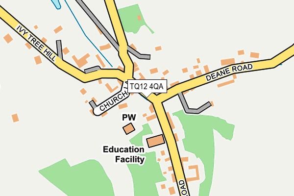 TQ12 4QA map - OS OpenMap – Local (Ordnance Survey)