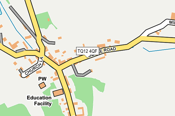 TQ12 4QF map - OS OpenMap – Local (Ordnance Survey)