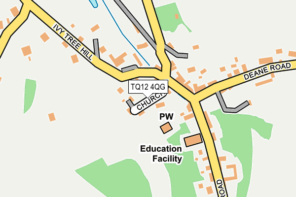 TQ12 4QG map - OS OpenMap – Local (Ordnance Survey)