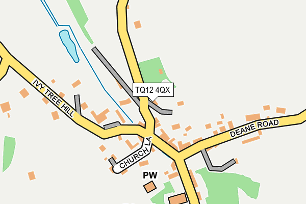 TQ12 4QX map - OS OpenMap – Local (Ordnance Survey)