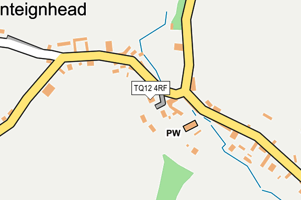 TQ12 4RF map - OS OpenMap – Local (Ordnance Survey)