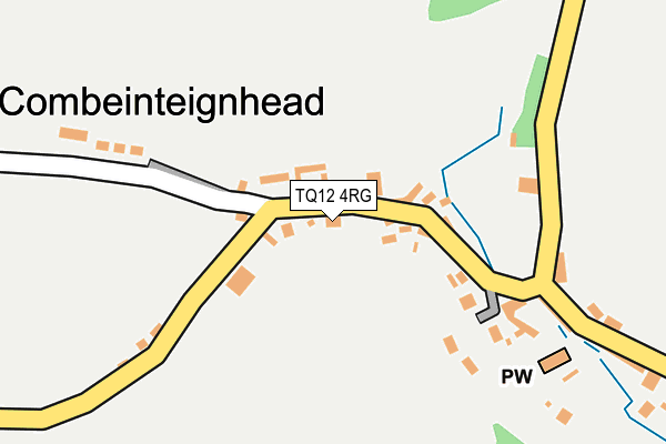 TQ12 4RG map - OS OpenMap – Local (Ordnance Survey)