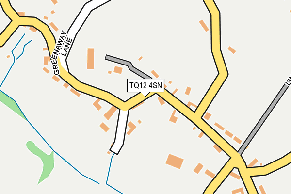 TQ12 4SN map - OS OpenMap – Local (Ordnance Survey)